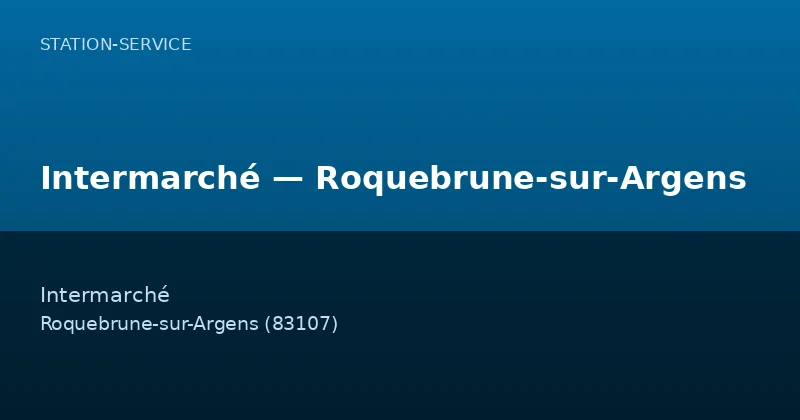 Intermarché — Roquebrune-sur-Argens