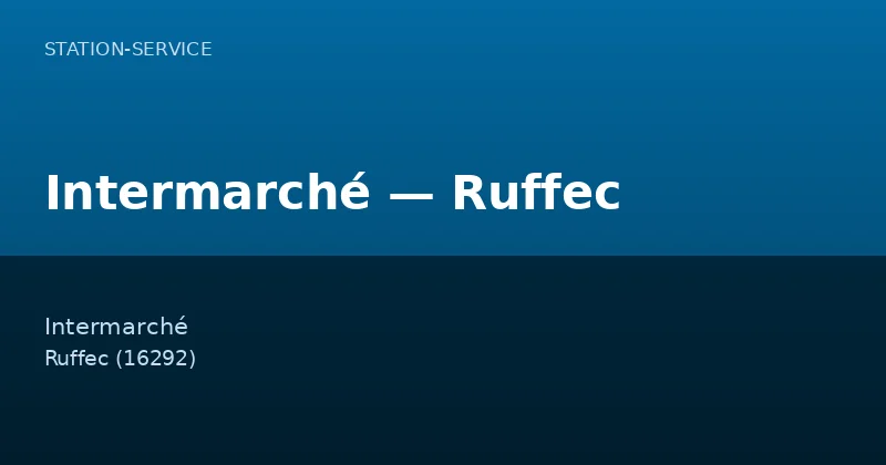 Intermarché — Ruffec