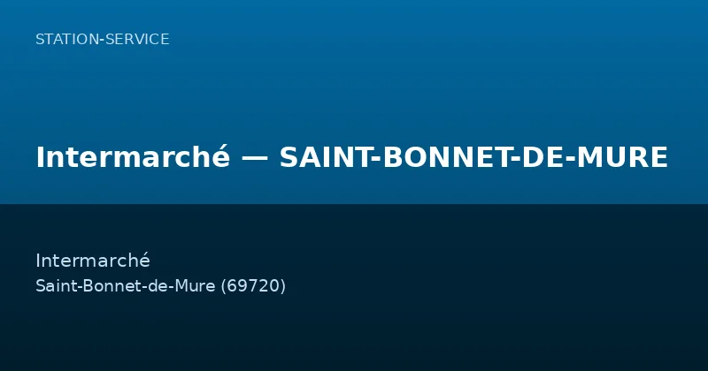 Intermarché — SAINT-BONNET-DE-MURE