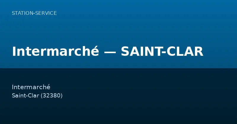 Intermarché — SAINT-CLAR