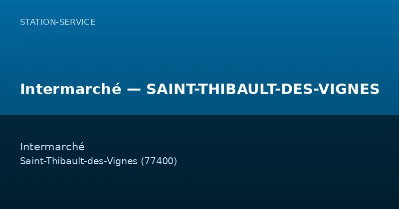 Intermarché — SAINT-THIBAULT-DES-VIGNES