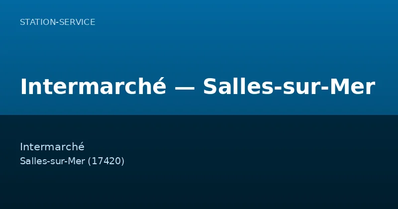 Intermarché — Salles-sur-Mer