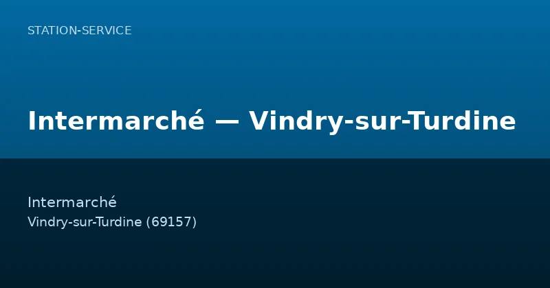 Intermarché — Vindry-sur-Turdine