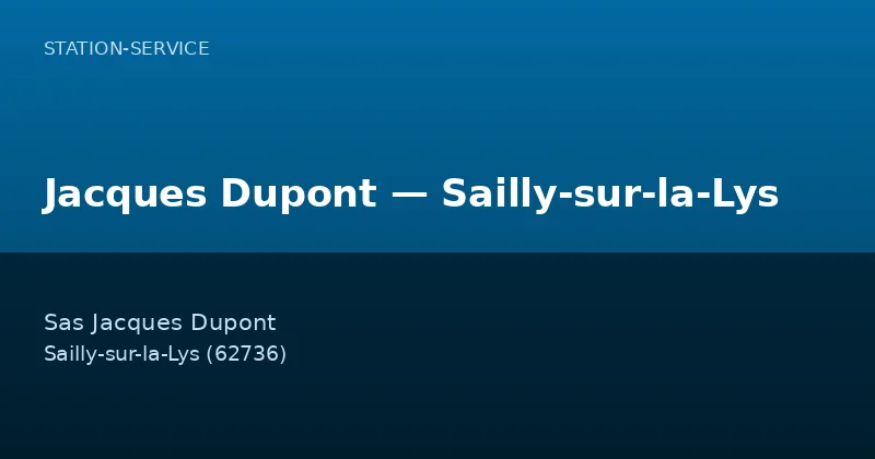 Jacques Dupont — Sailly-sur-la-Lys