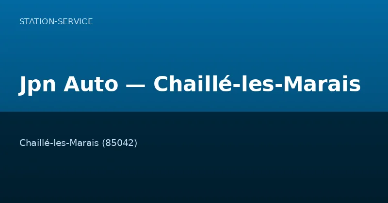 Jpn Auto — Chaillé-les-Marais