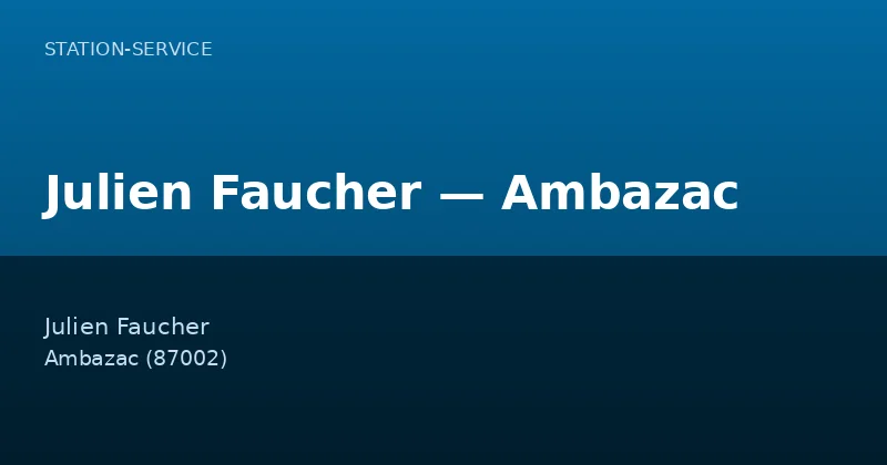 Julien Faucher — Ambazac
