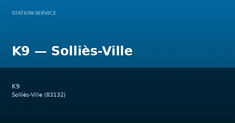 K9 — Solliès-Ville