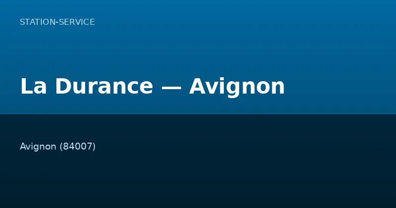 La Durance — Avignon