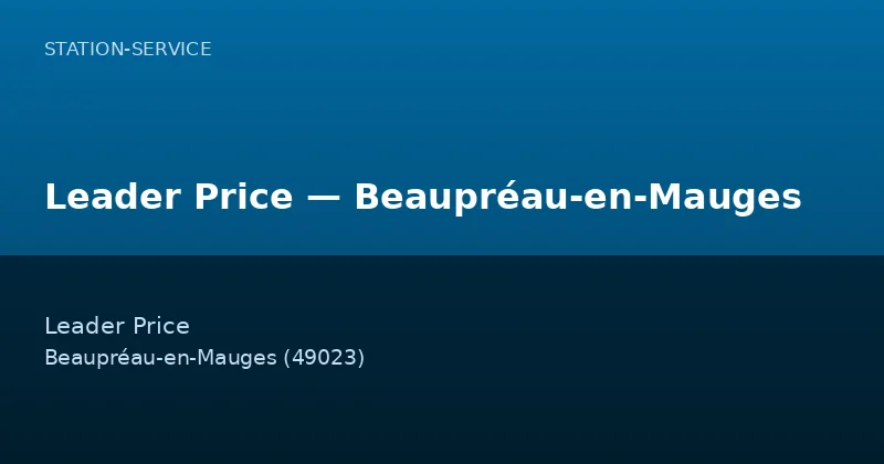 Leader Price — Beaupréau-en-Mauges