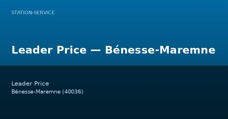 Leader Price — Bénesse-Maremne