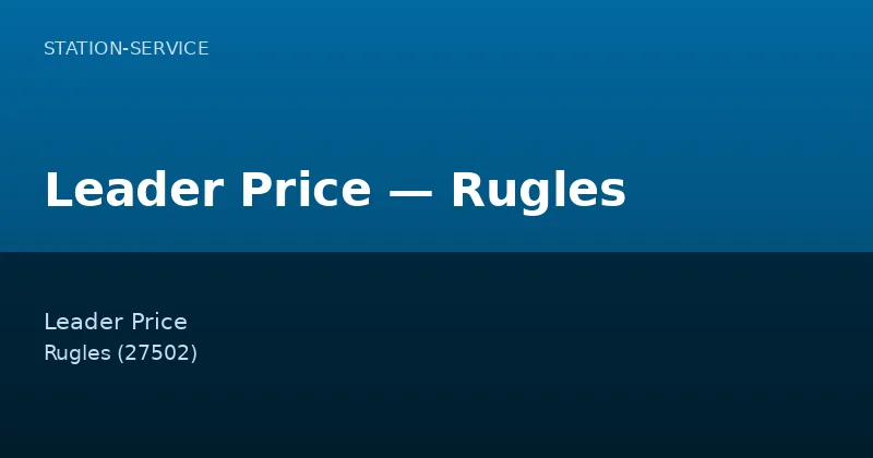 Leader Price — Rugles