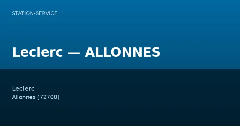 Leclerc — ALLONNES