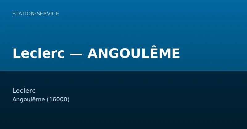 Leclerc — ANGOULÊME