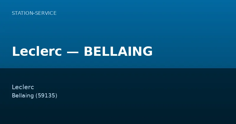 Leclerc — BELLAING