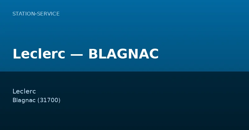 Leclerc — BLAGNAC