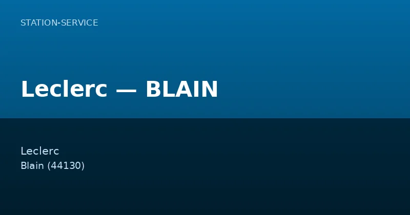 Leclerc — BLAIN