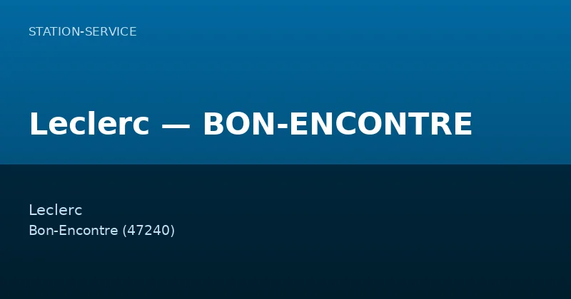 Leclerc — BON-ENCONTRE