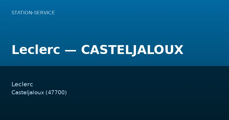 Leclerc — CASTELJALOUX