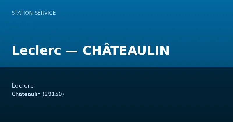 Leclerc — CHÂTEAULIN