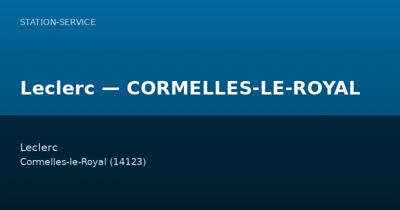 Leclerc — CORMELLES-LE-ROYAL