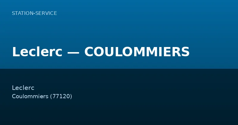 Leclerc — COULOMMIERS
