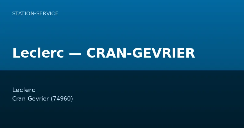 Leclerc — CRAN-GEVRIER