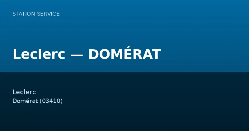 Leclerc — DOMÉRAT