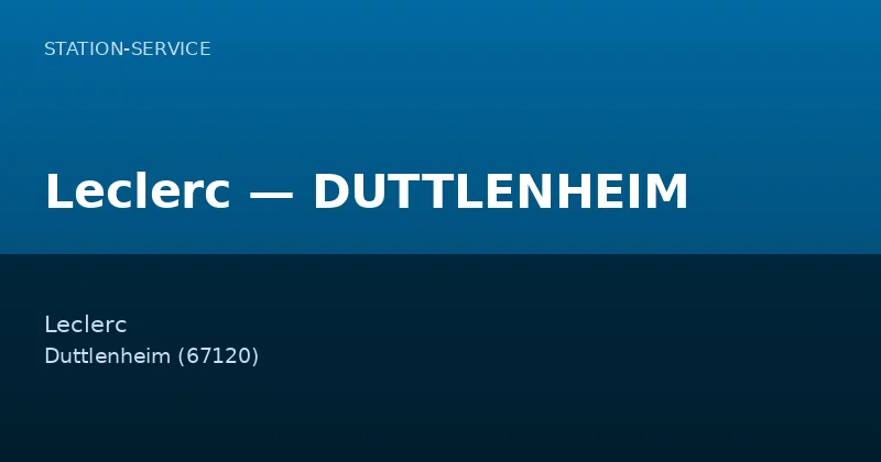 Leclerc — DUTTLENHEIM