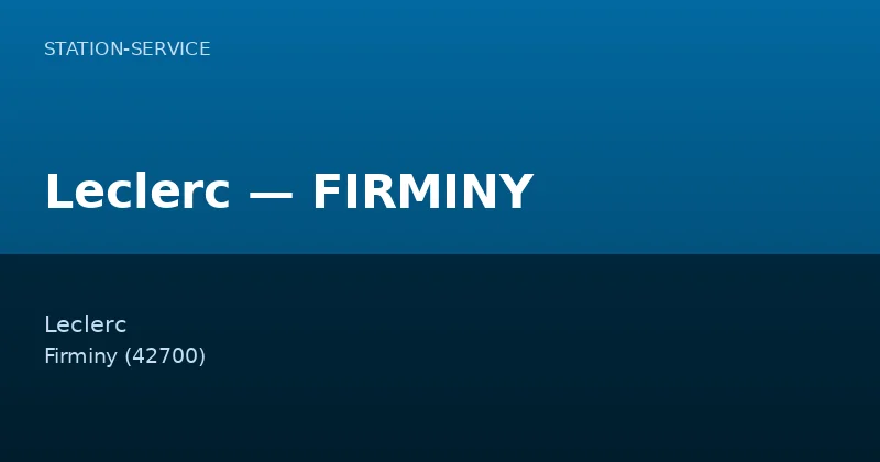 Leclerc — FIRMINY