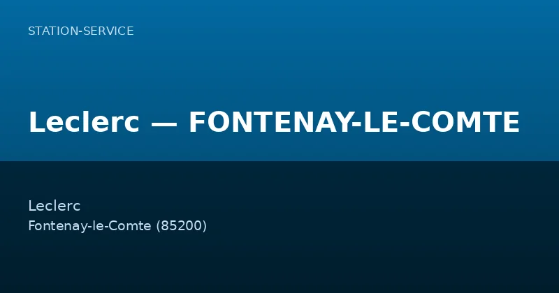 Leclerc — FONTENAY-LE-COMTE