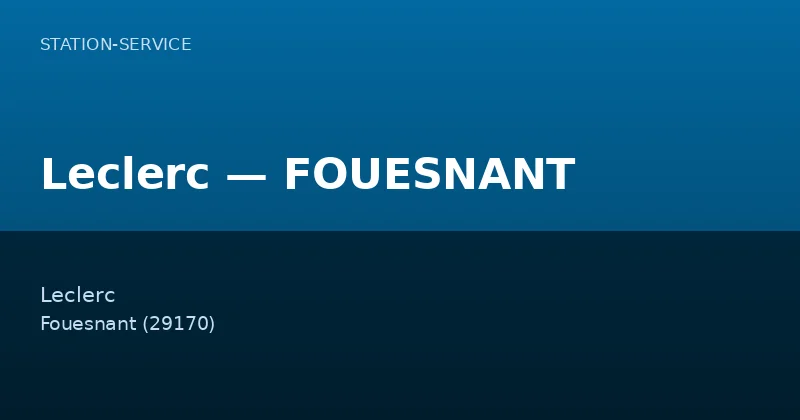 Leclerc — FOUESNANT