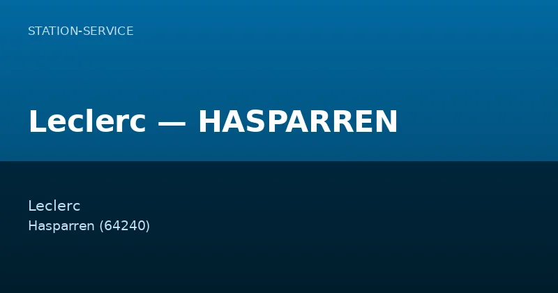 Leclerc — HASPARREN