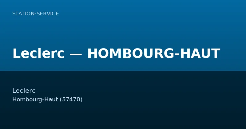 Leclerc — HOMBOURG-HAUT