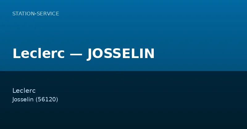 Leclerc — JOSSELIN