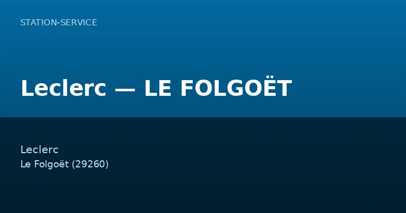 Leclerc — LE FOLGOËT