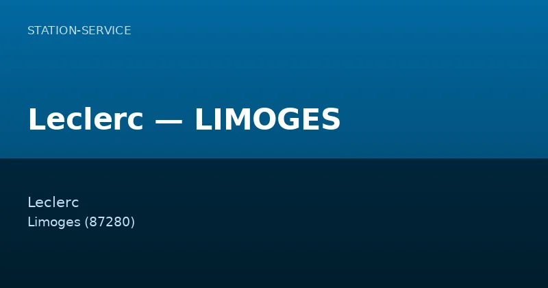 Leclerc — LIMOGES