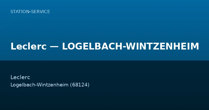 Leclerc — LOGELBACH-WINTZENHEIM
