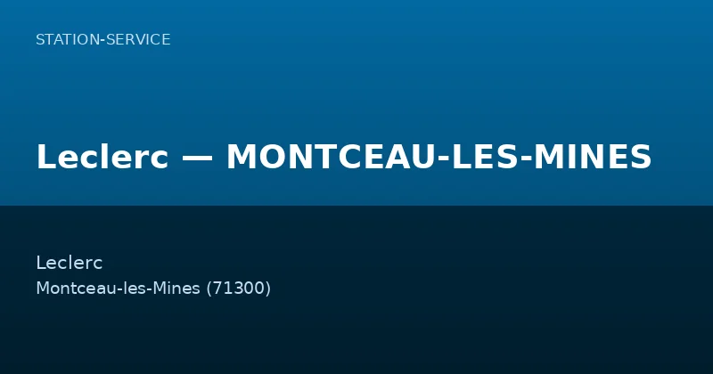 Leclerc — MONTCEAU-LES-MINES