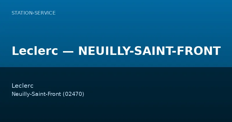 Leclerc — NEUILLY-SAINT-FRONT