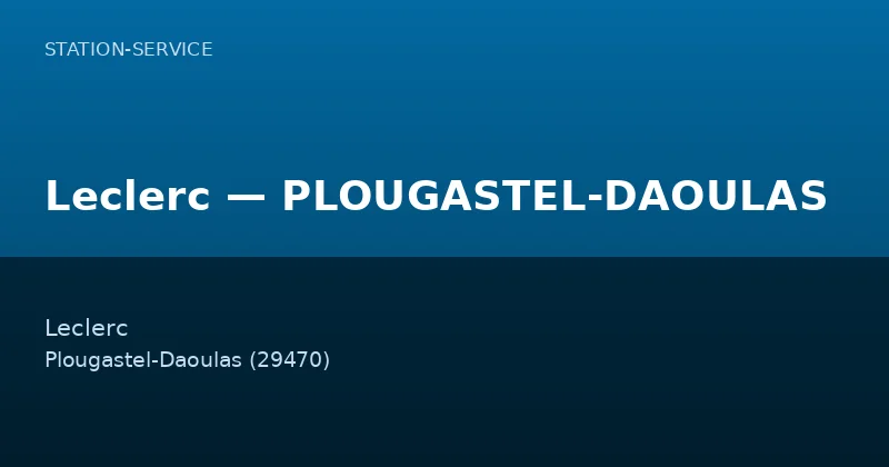 Leclerc — PLOUGASTEL-DAOULAS