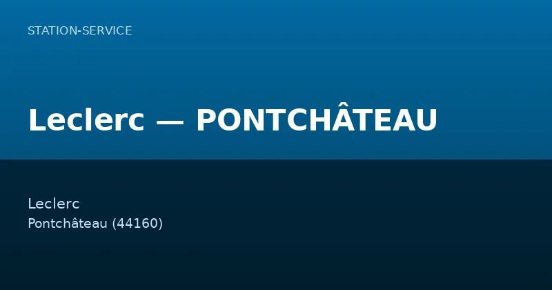Leclerc — PONTCHÂTEAU