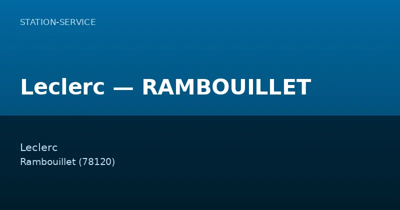 Leclerc — RAMBOUILLET