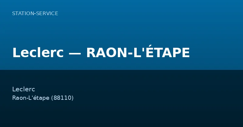 Leclerc — RAON-L'ÉTAPE