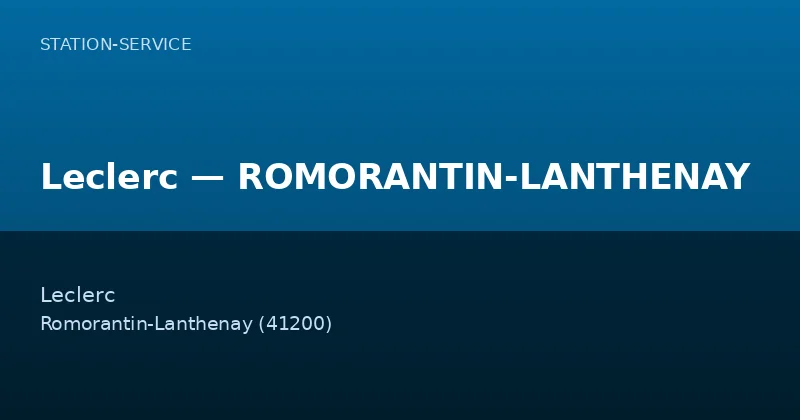 Leclerc — ROMORANTIN-LANTHENAY