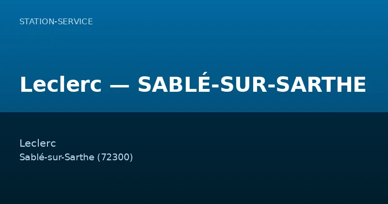 Leclerc — SABLÉ-SUR-SARTHE