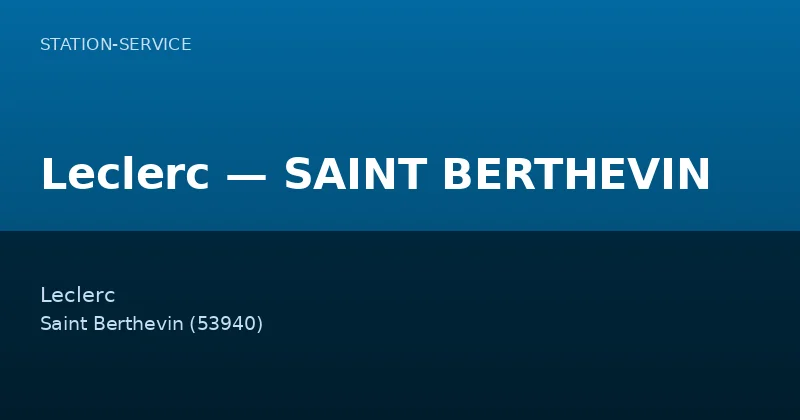 Leclerc — SAINT BERTHEVIN