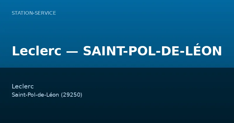 Leclerc — SAINT-POL-DE-LÉON