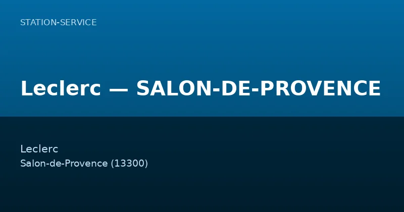 Leclerc — SALON-DE-PROVENCE