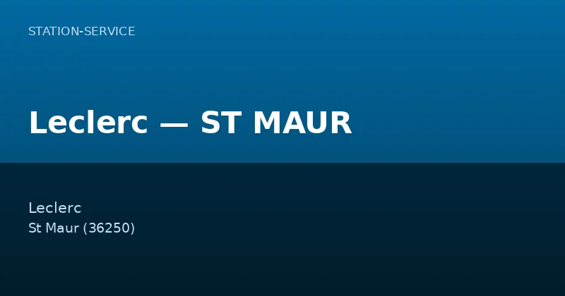 Leclerc — ST MAUR