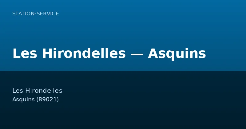 Les Hirondelles — Asquins